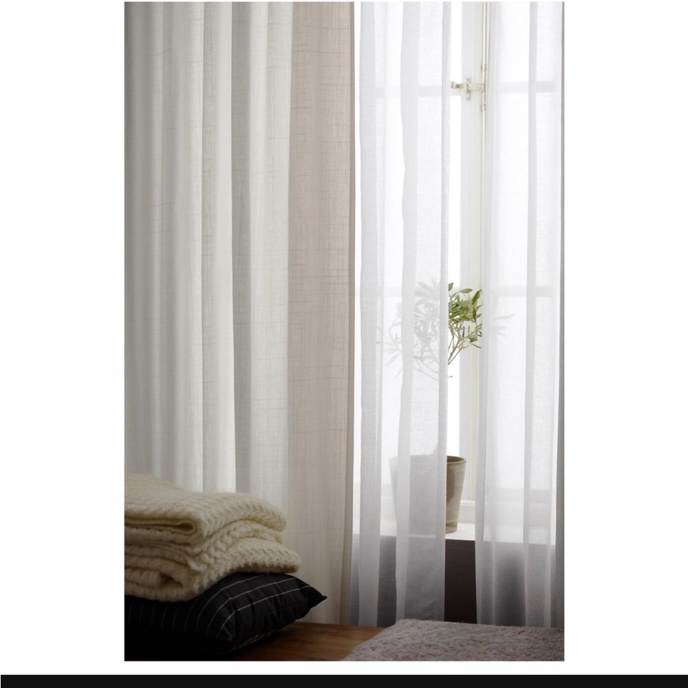 IKEA White Curtains (no tie backs) - Picture 5 of 5